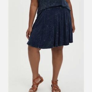 Torrid Blue Washed Skirt